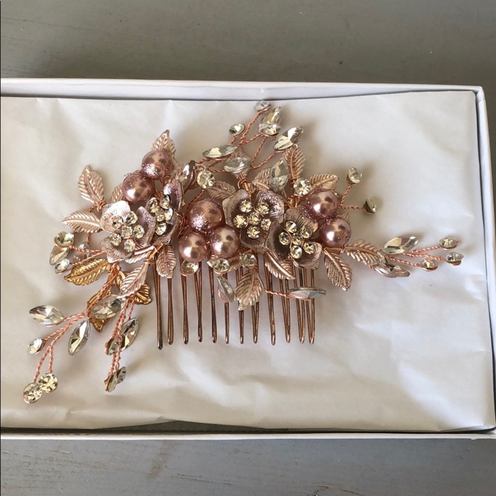 Custom rose gold hair piece